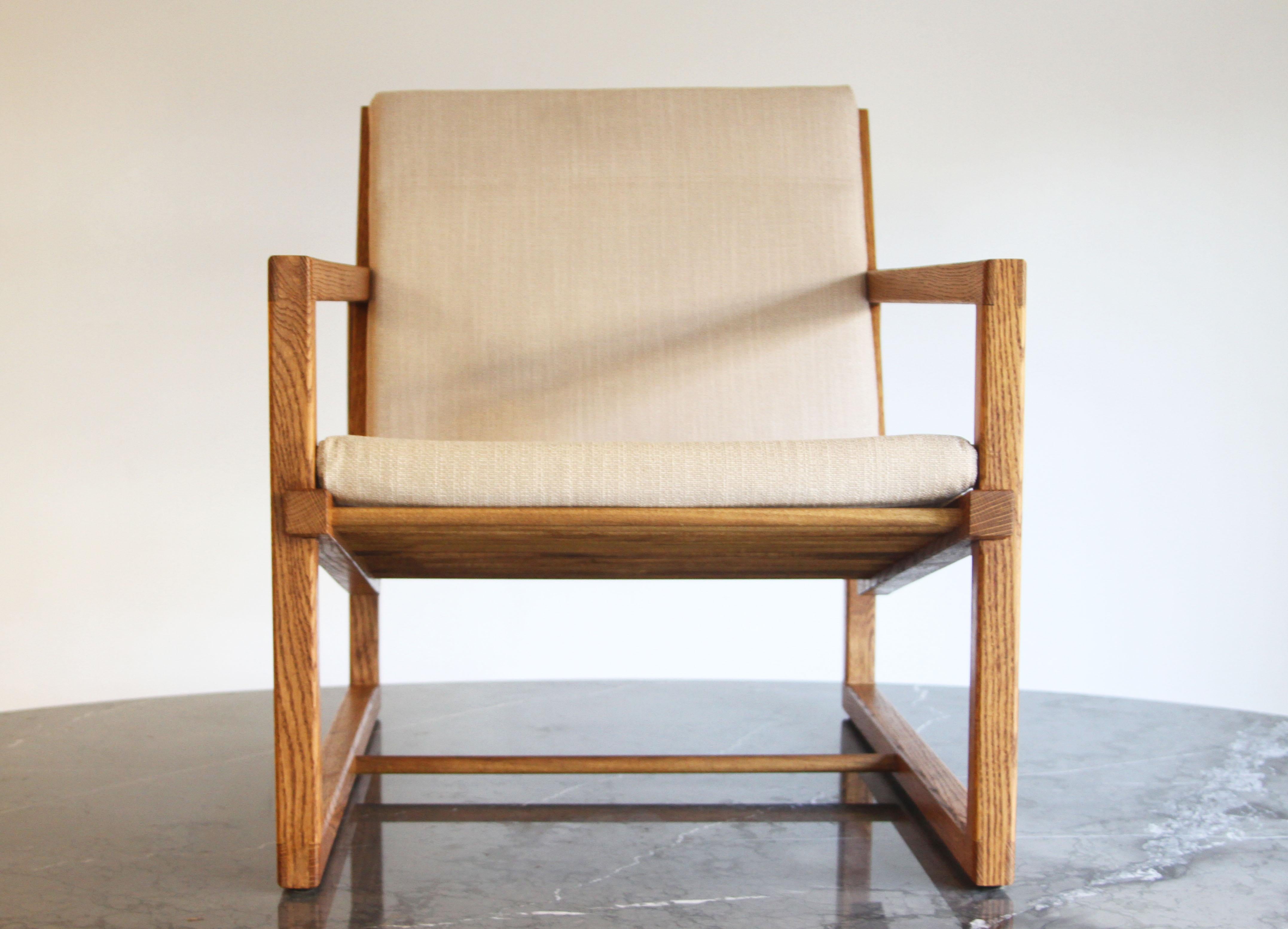 Birch Custom Made Lounge Chair in the Style of Maurice Martine  