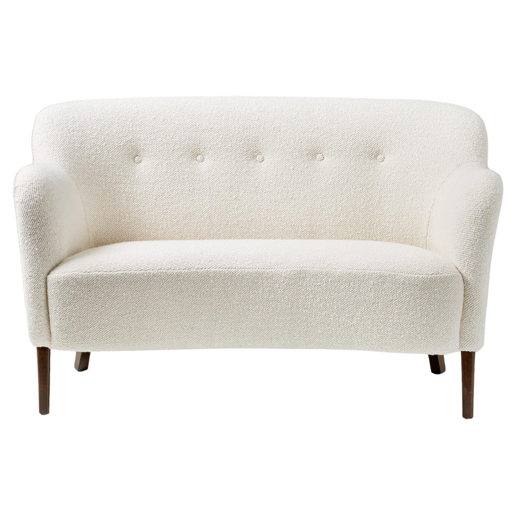 Custom Made Love Seat Sofa by Alfred Kristensen. Available in COM For Sale