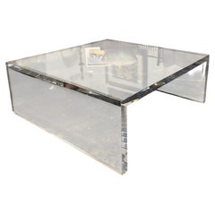 Custom Made Lucite/Acrylic Waterfall Coffee Table