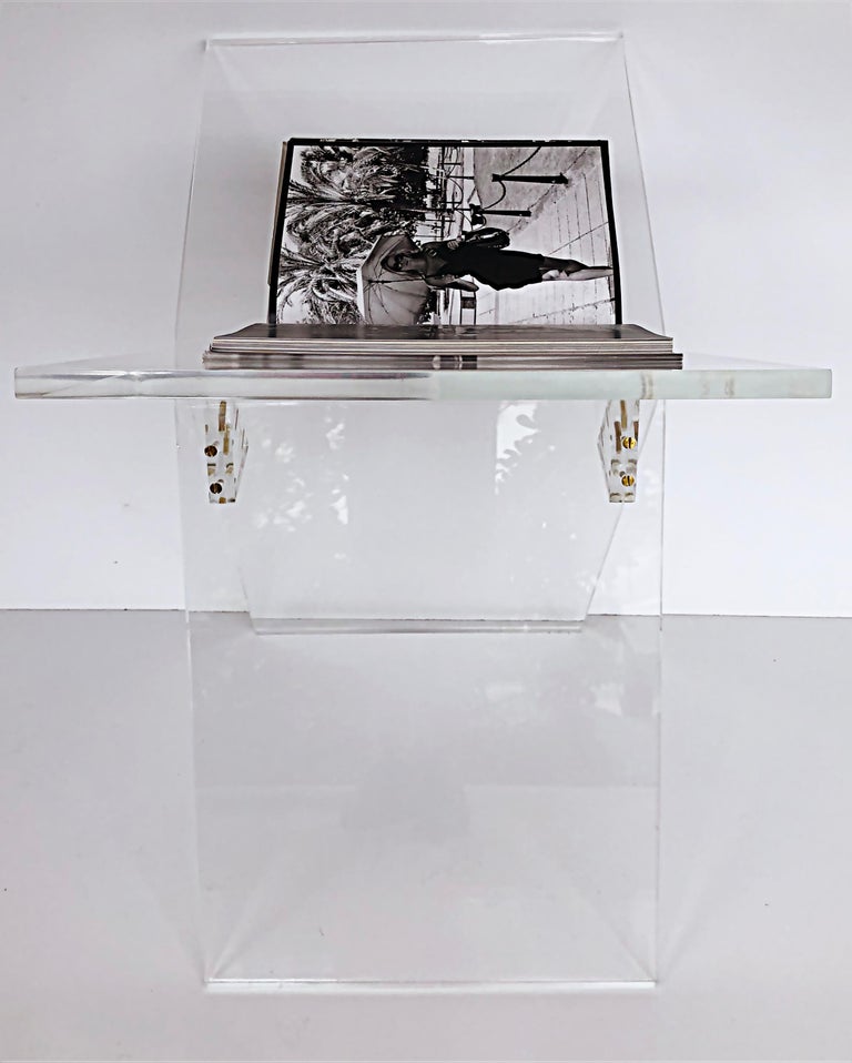 Modern Custom Made Lucite Oversized Coffee Table Book Stand for Taschen Sumos