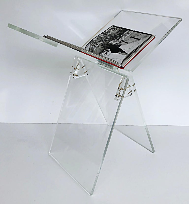American Custom Made Lucite Oversized Coffee Table Book Stand for Taschen Sumos