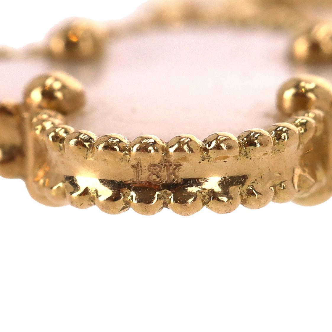 Custom Made Lucky Alhambra Style 12 Motif Necklace in 18K Yellow Gold For Sale 3