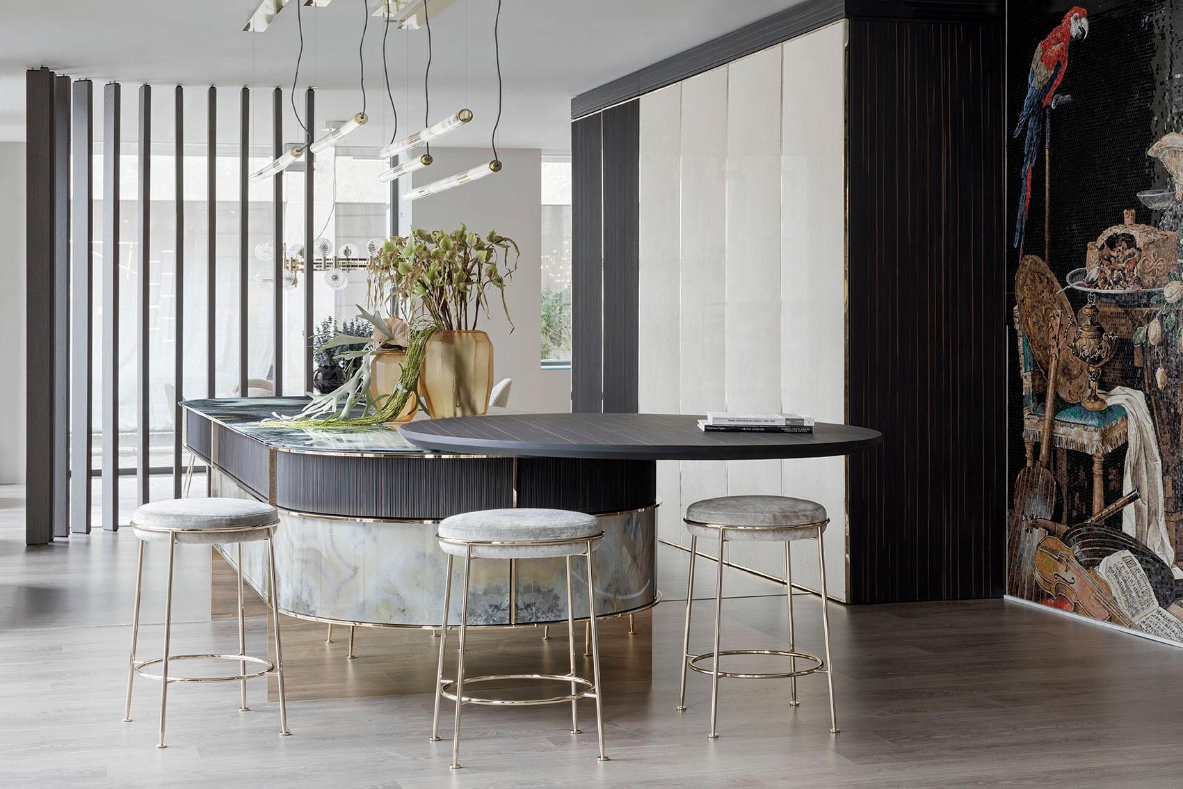 Vetro Cucina di lusso su misura Artigianato su misura Design unico e su misura in vendita