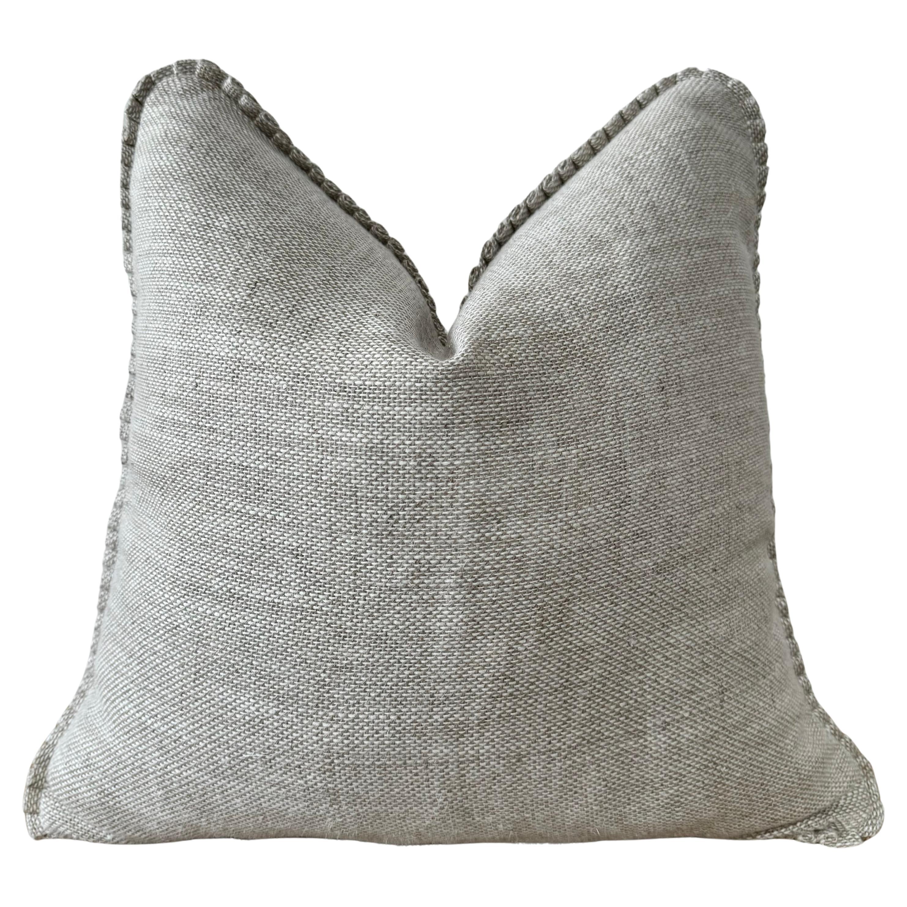 Custom-Made Luxury Linen Pillows with Ruffle