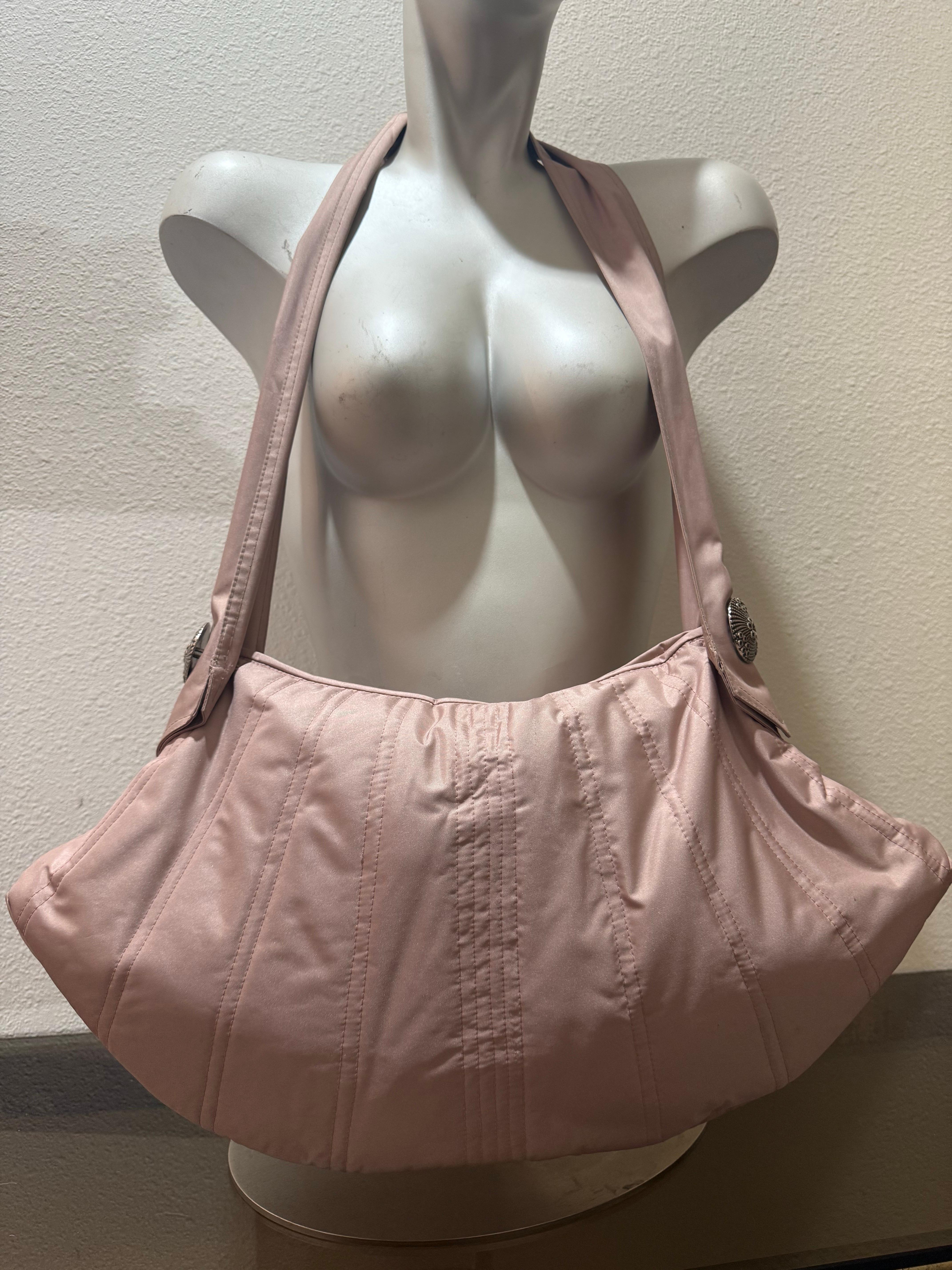 Custom Made Mauve Silk Weatherized Trapeze Coat w Matching Shoulderbag Handbag For Sale 6