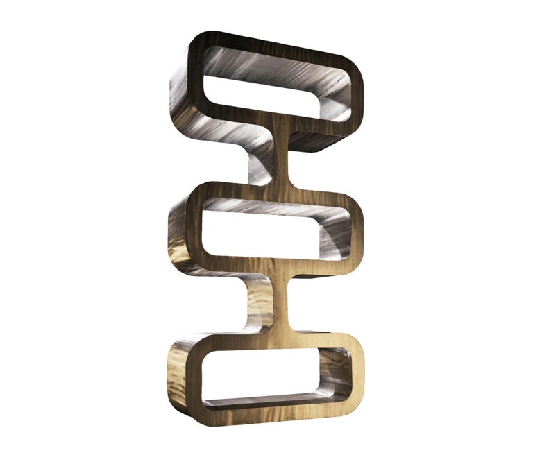 Custom Made Metal Shelving Unit For Sale at 1stDibs