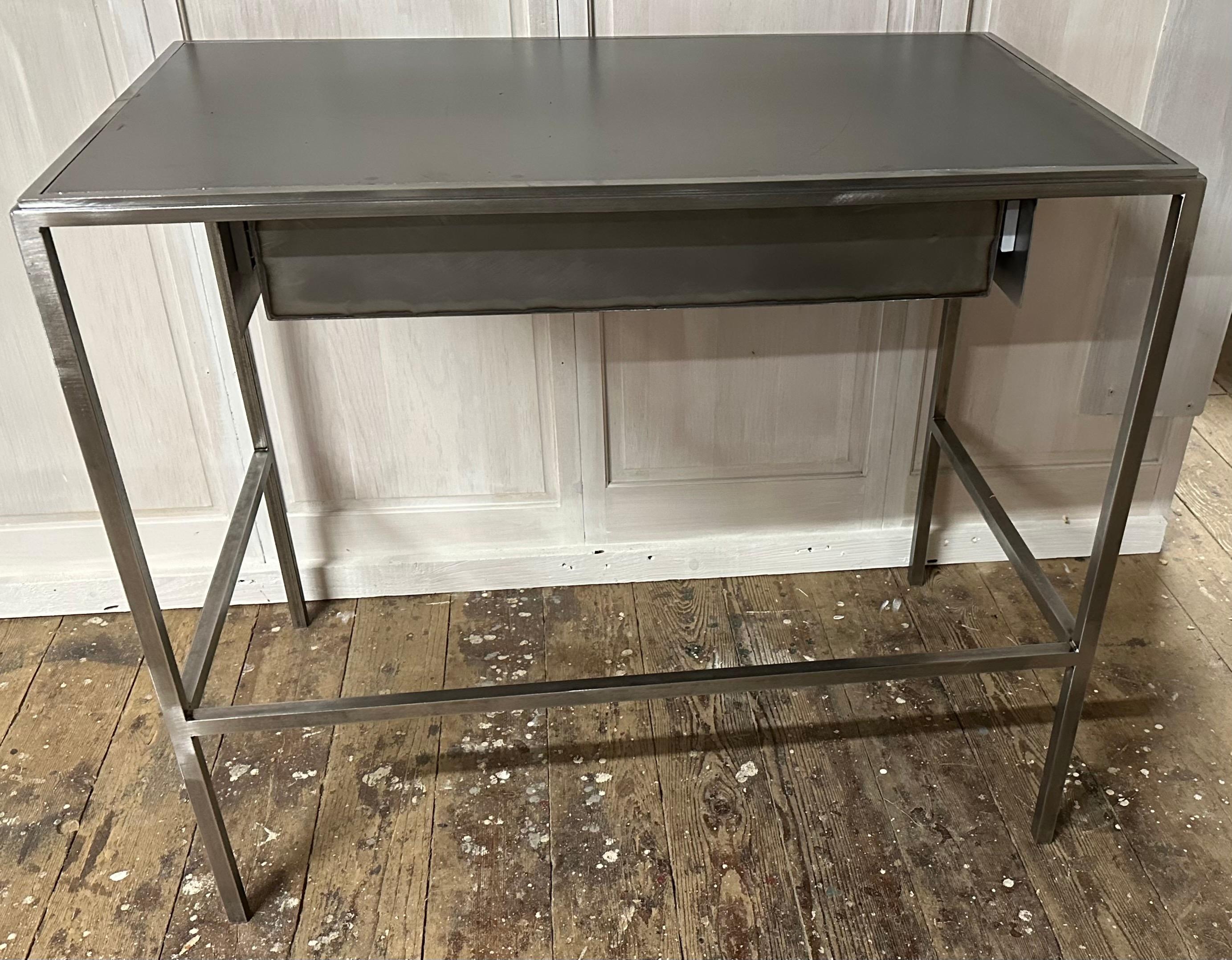 Custom Made Metal Vanity or Desk by BH&A For Sale 3
