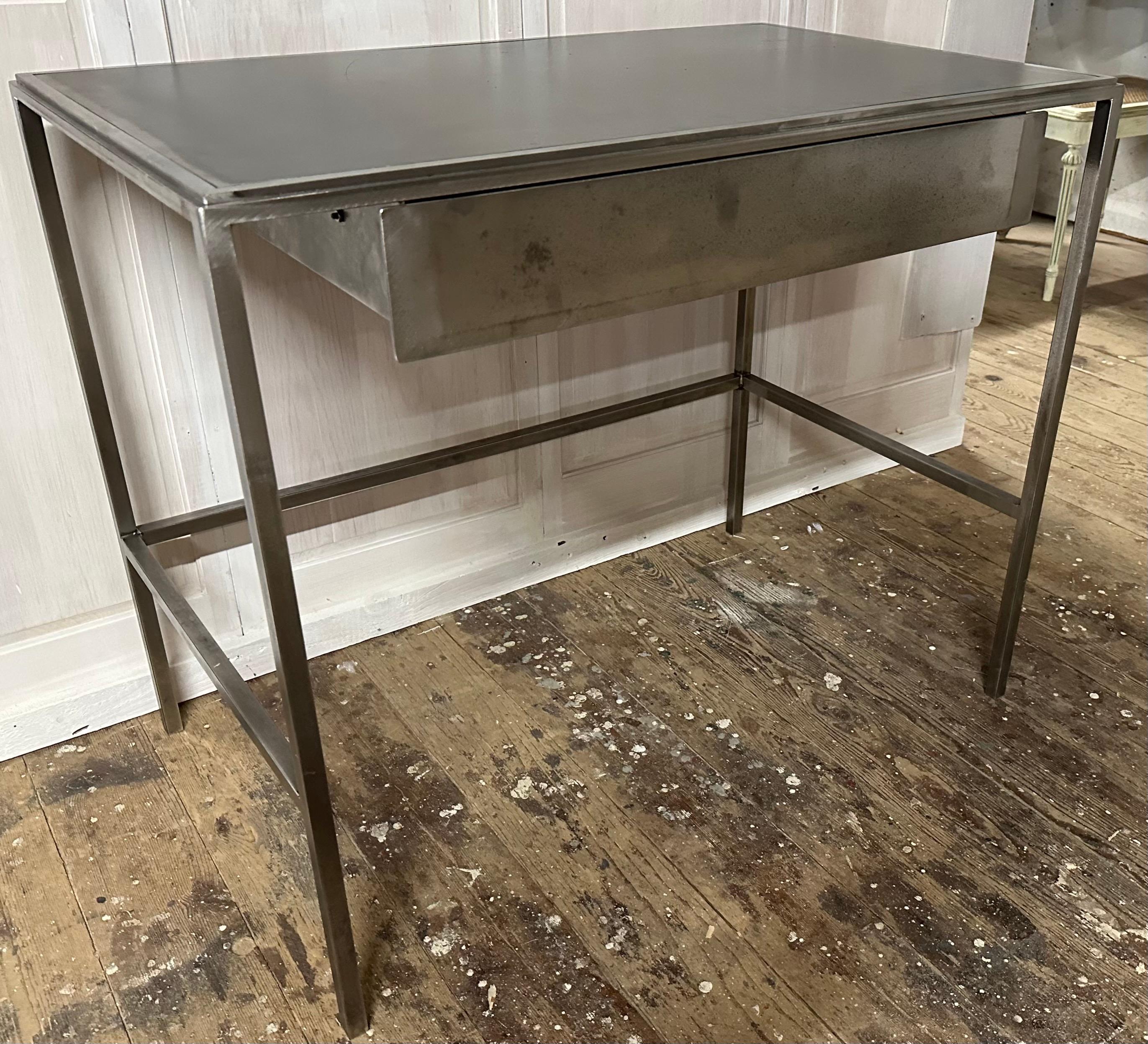 Custom Made Metal Vanity or Desk by BH&A For Sale 4