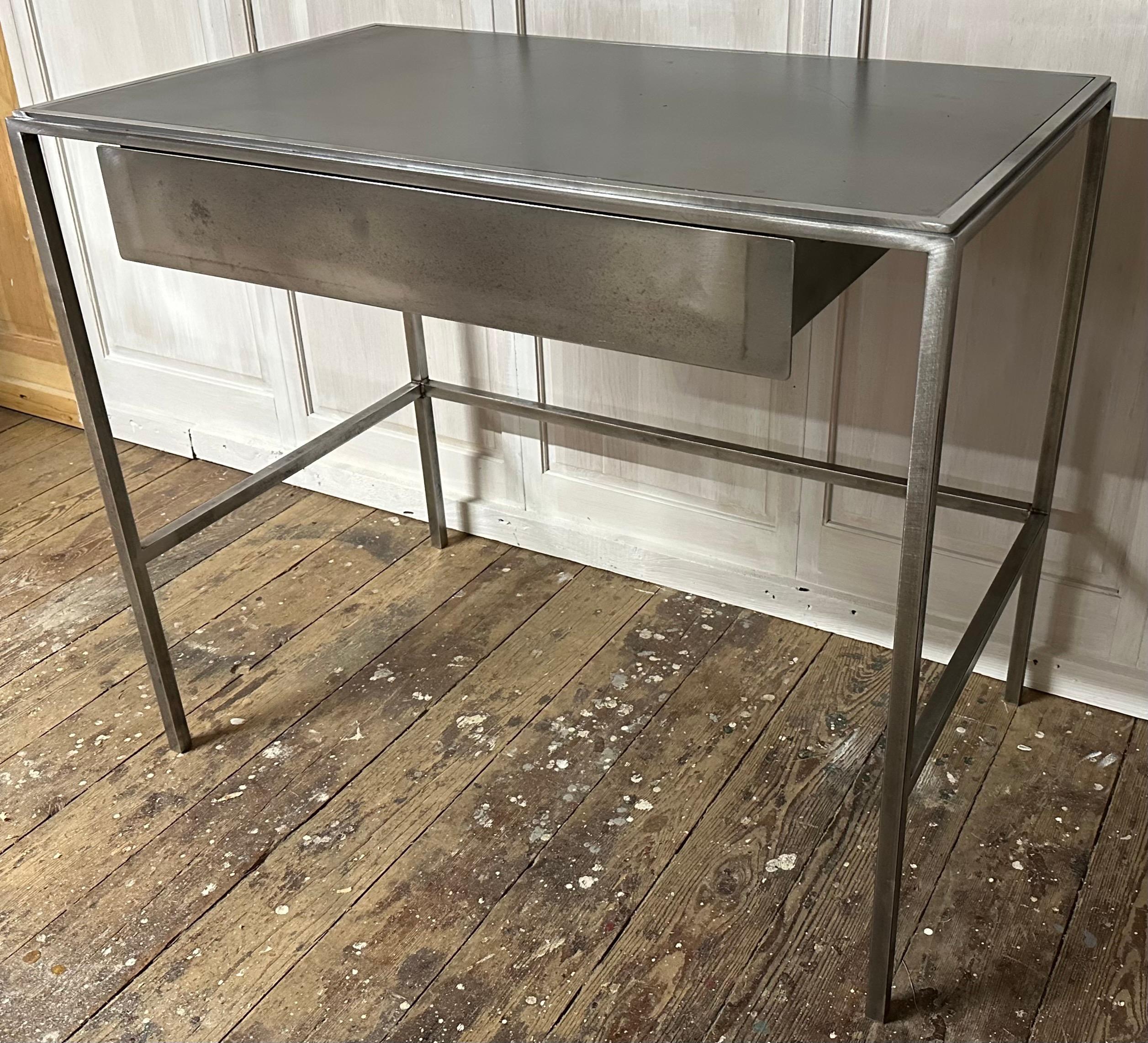 Iron Custom Made Metal Vanity or Desk by BH&A For Sale