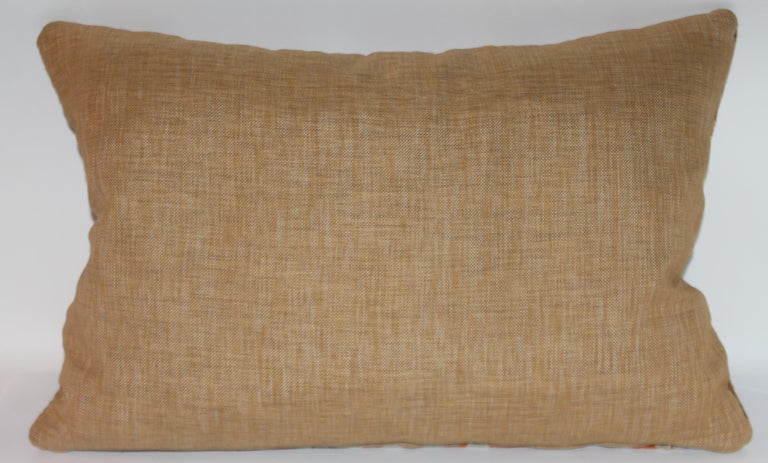 Custom made vintage Aztec design Mexican Indian weaving rug pillow. New feather and down insert.