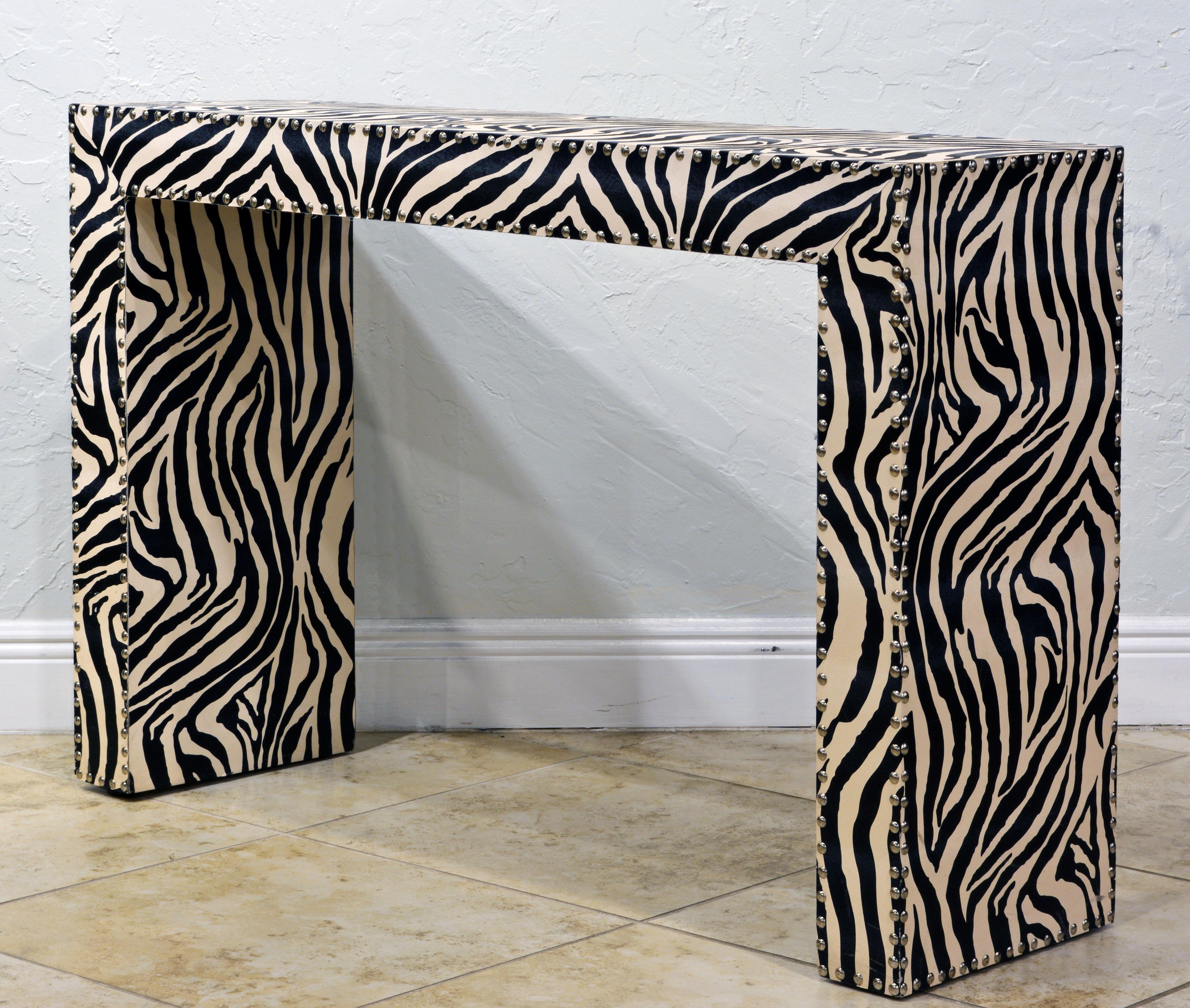 zebra console table