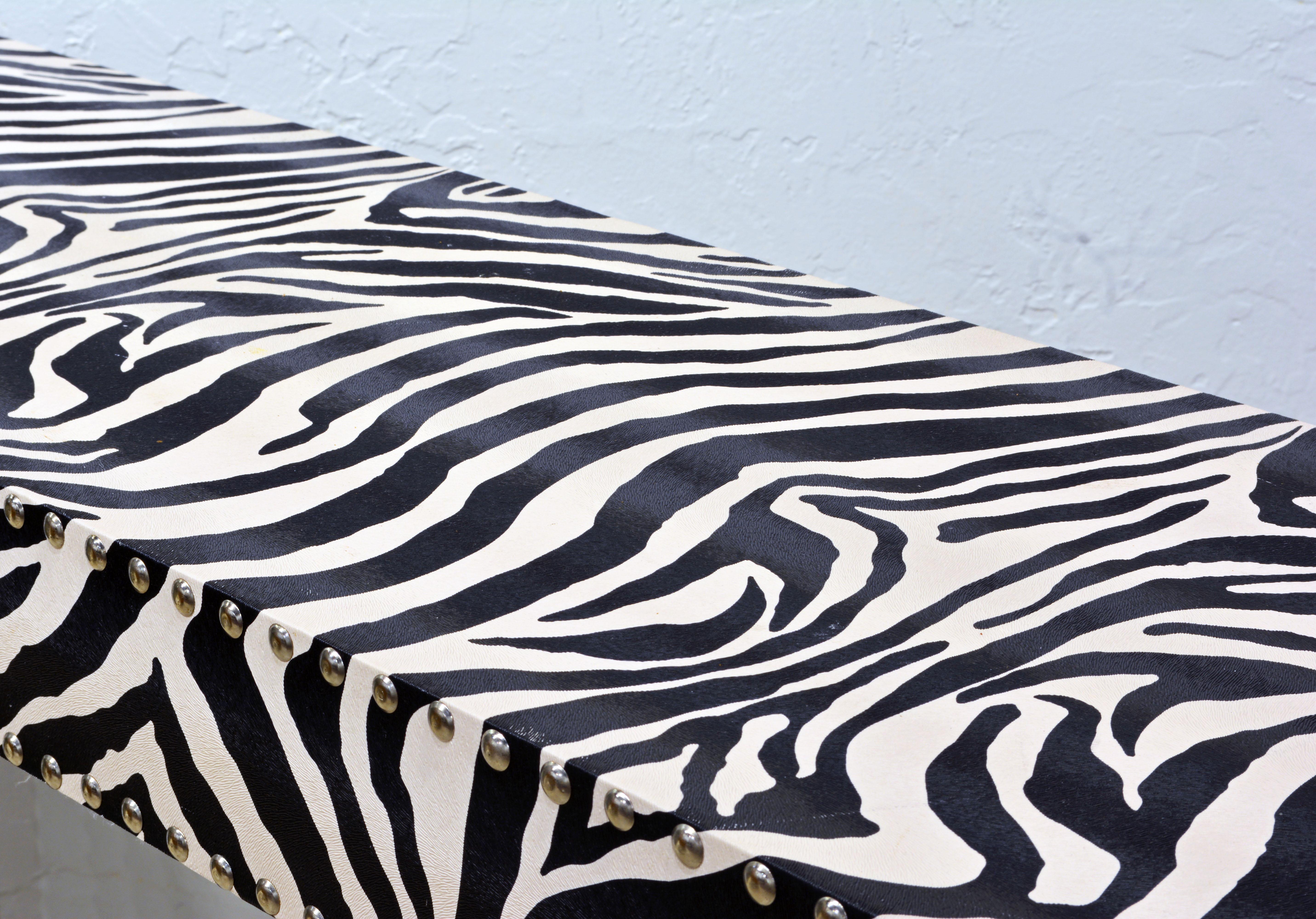 animal print console table