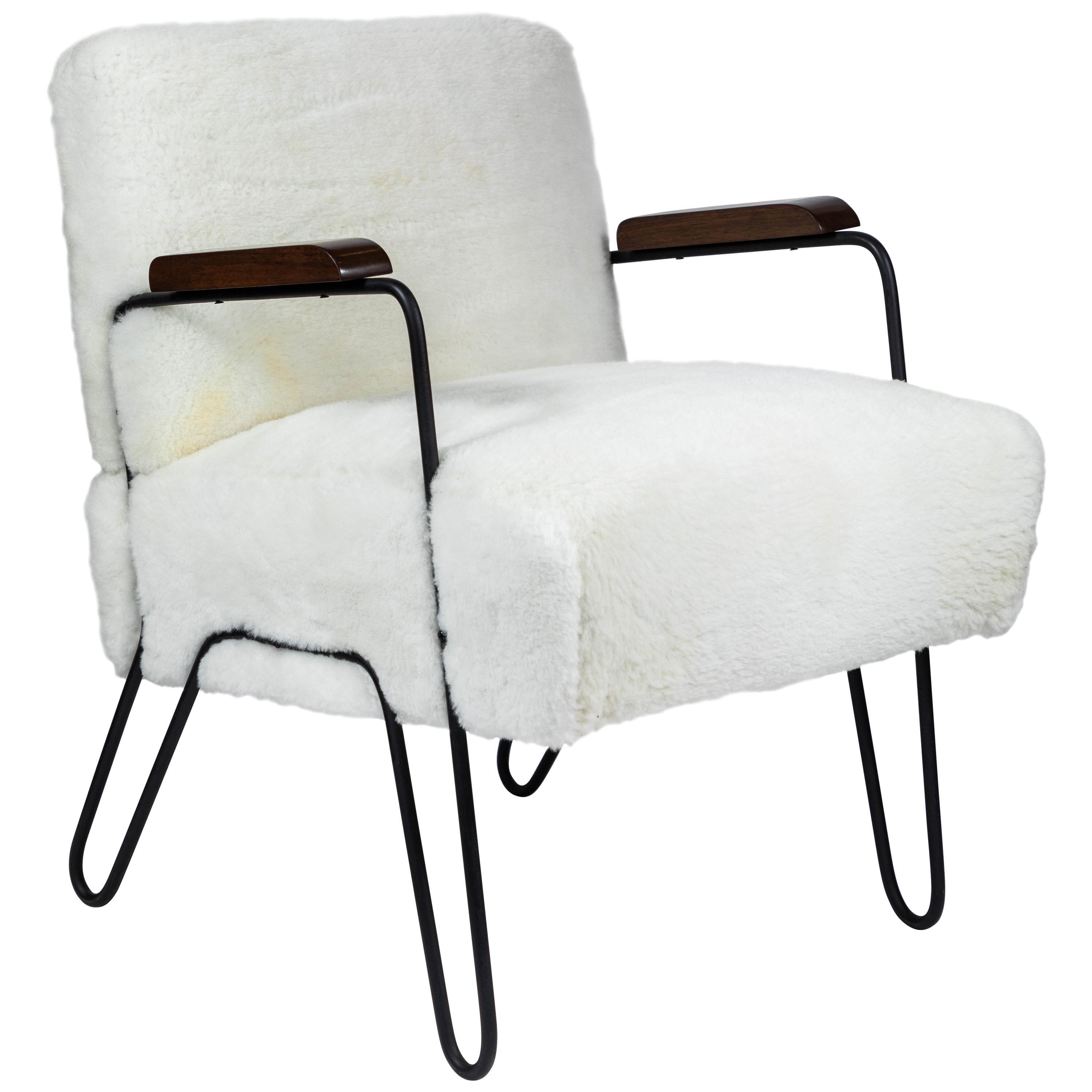 Custom Made Midcentury Style Hairpin Chair
