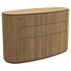 Commode ovale minimaliste faite sur mesure