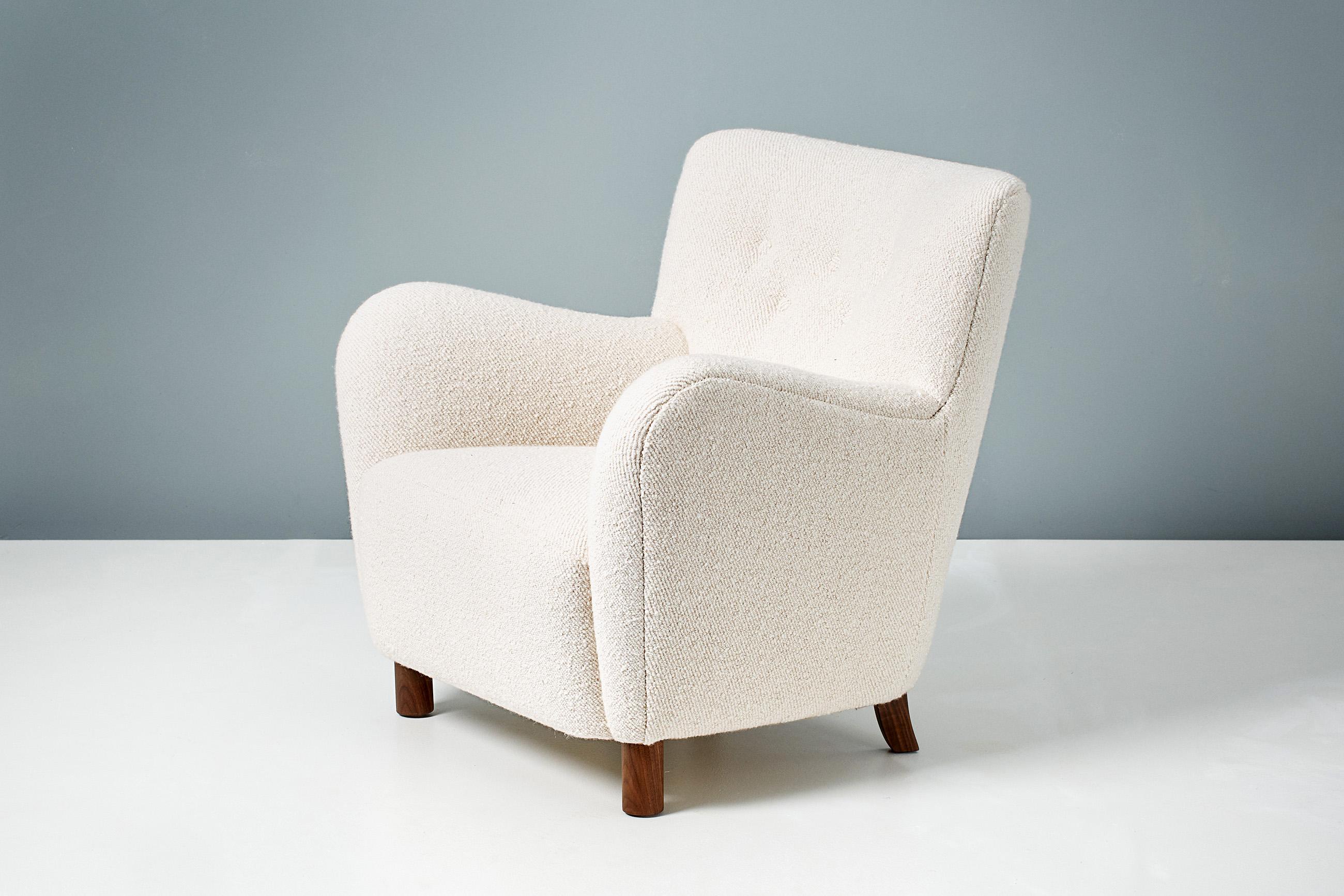 Walnut Custom Made Model 54 Lounge Chair For Sale