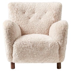 Custom Made Model 54 Sheepskin Lounge Chair