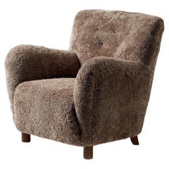 Custom Made Model 54 Sheepskin Lounge Chair