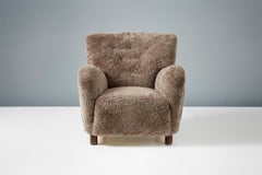 Custom Made Model 54 Sheepskin Lounge Chairs