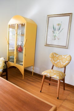 Custom Made Modern Art Deco Medical Display Cabinet in Steel and Glass