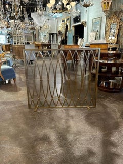 Custom Made Modern Brass Fire Screen