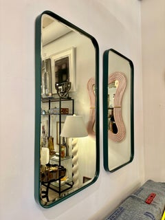 Custom Made Modern Forest Green Metal Mirror (TWO Available)