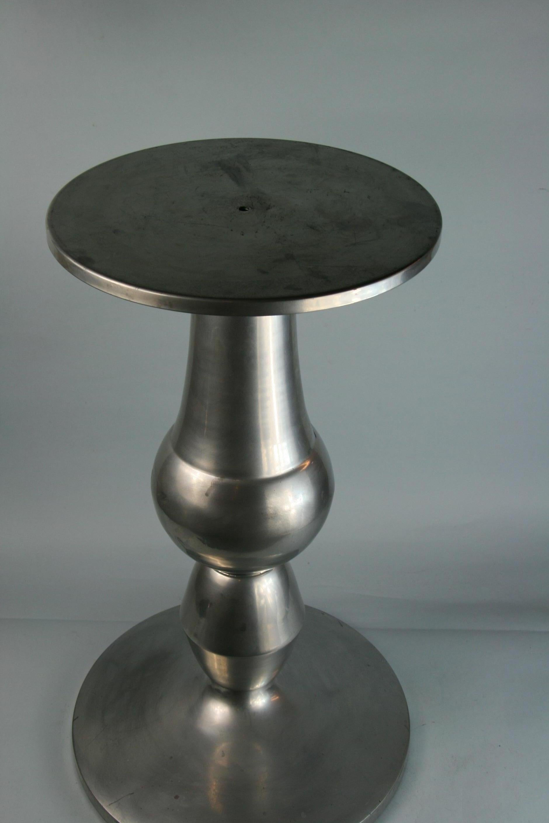 Custom Made Modern Metal Side /Drink Table or Pedestal For Sale 7