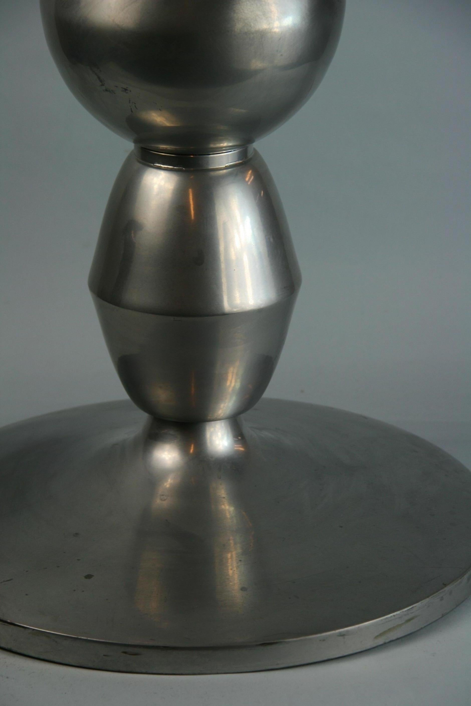 Custom Made Modern Metal Side /Drink Table or Pedestal For Sale 1