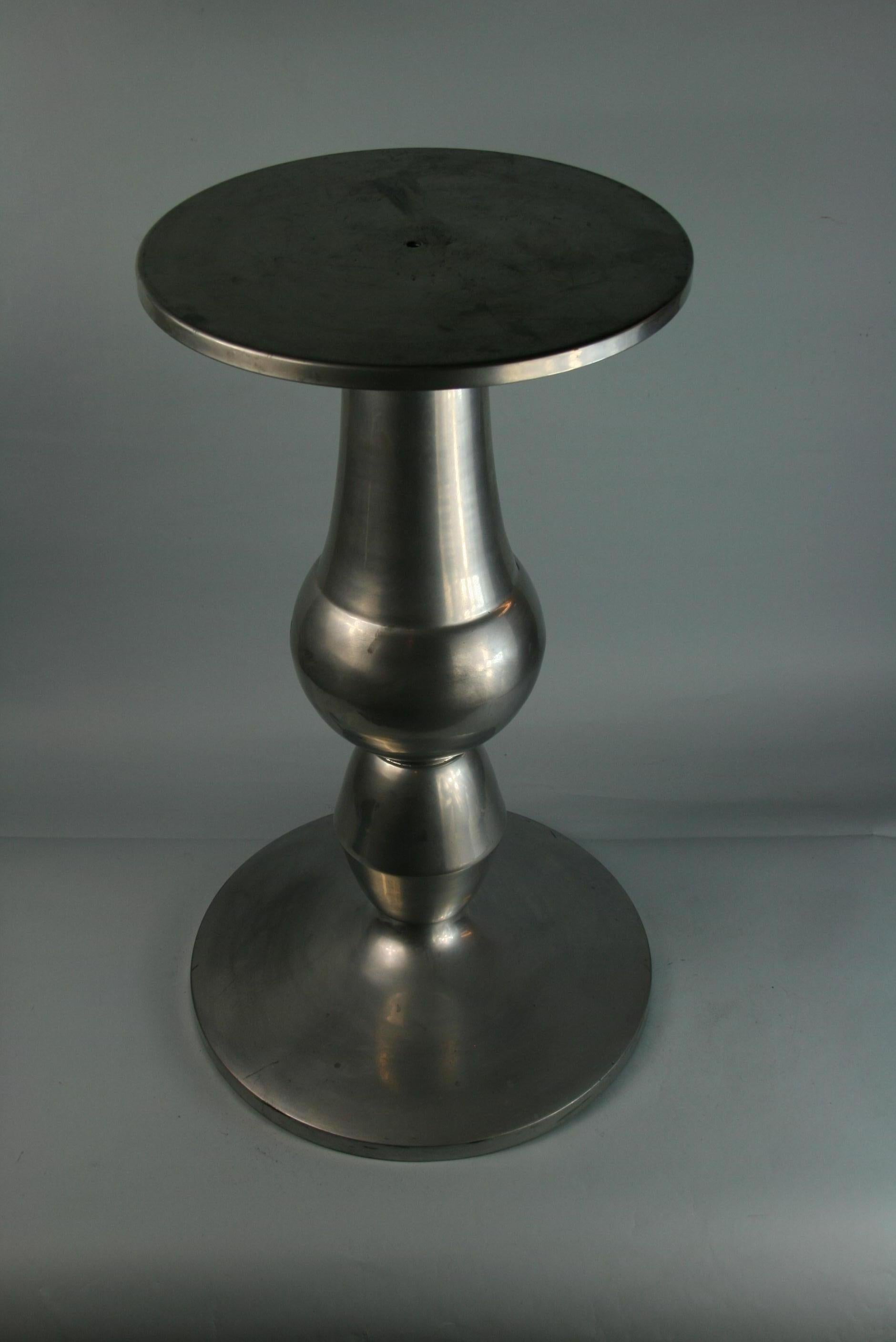 Custom Made Modern Metal Side /Drink Table or Pedestal For Sale 4