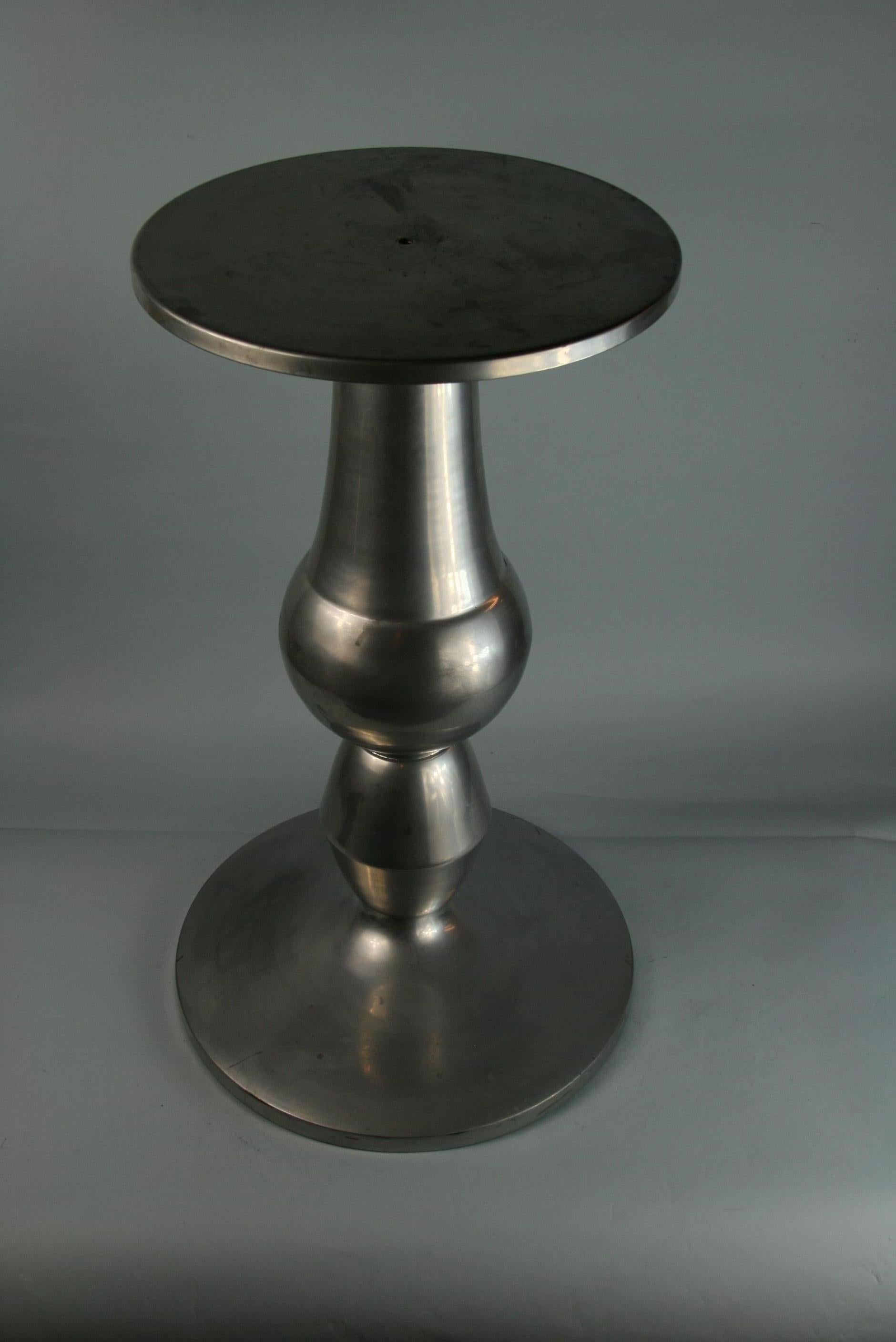 Custom Made Modern Metal Side /Drink Table or Pedestal For Sale 5