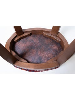 Ottomana moderna su misura con rivestimento in kilim turco anatolico d'epoca e legno Oak Wood