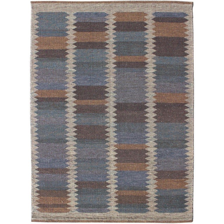 Modern Scandinavian Flat Weave Rug, Flat Weave Rug