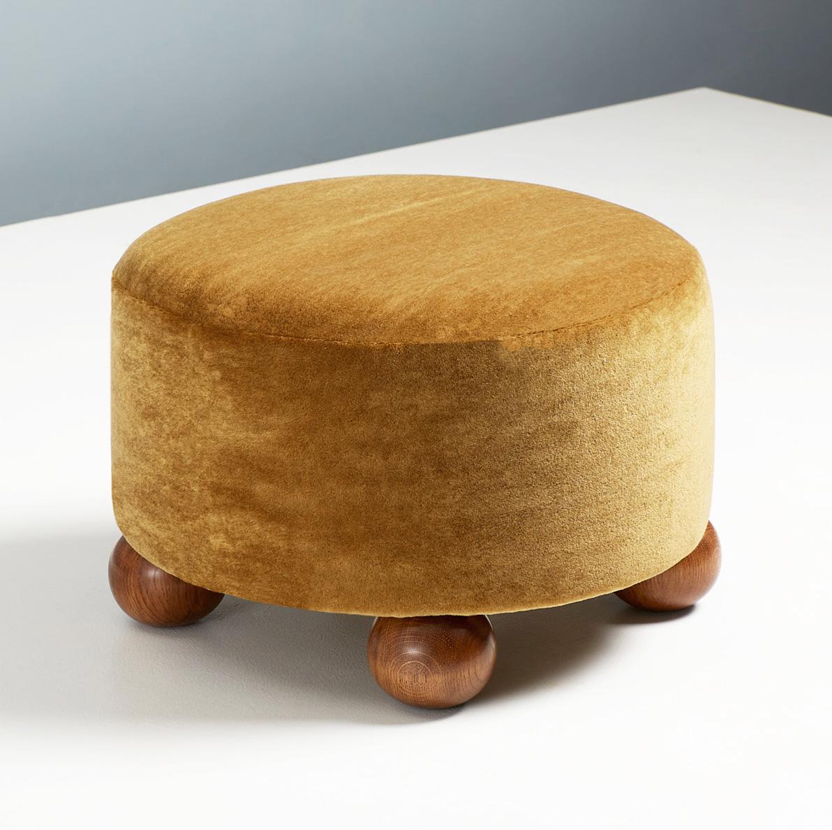 Custom Made Mohair Lounge Chair & Ottoman by Dagmar For Sale 1