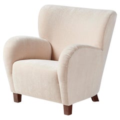 Custom Made Mohair Velvet Karu Armchair by Dagmar
