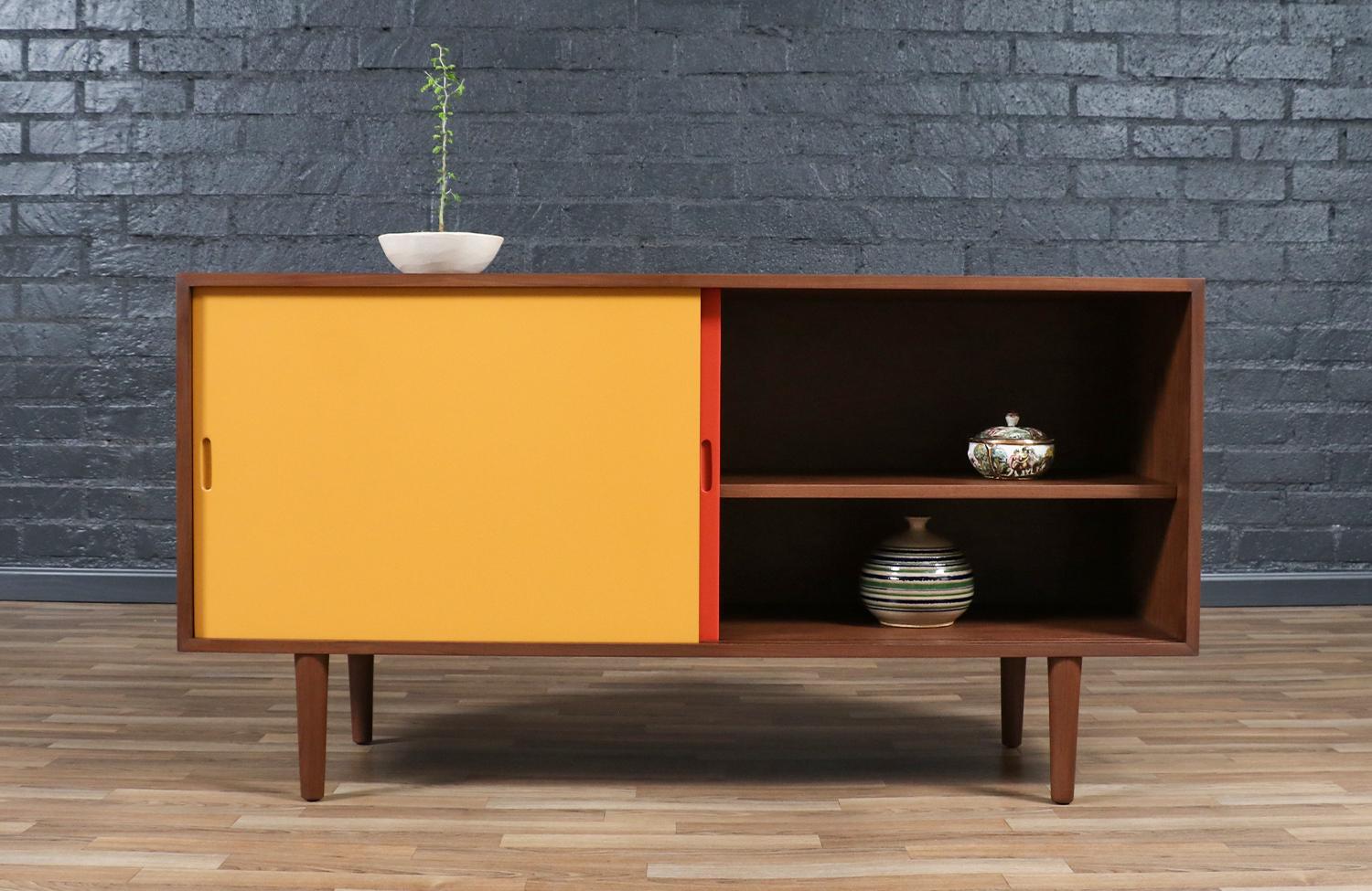 Mid-Century Modern Custom Made Multi-Color Lacquered Credenza by Danish Modern LA For Sale