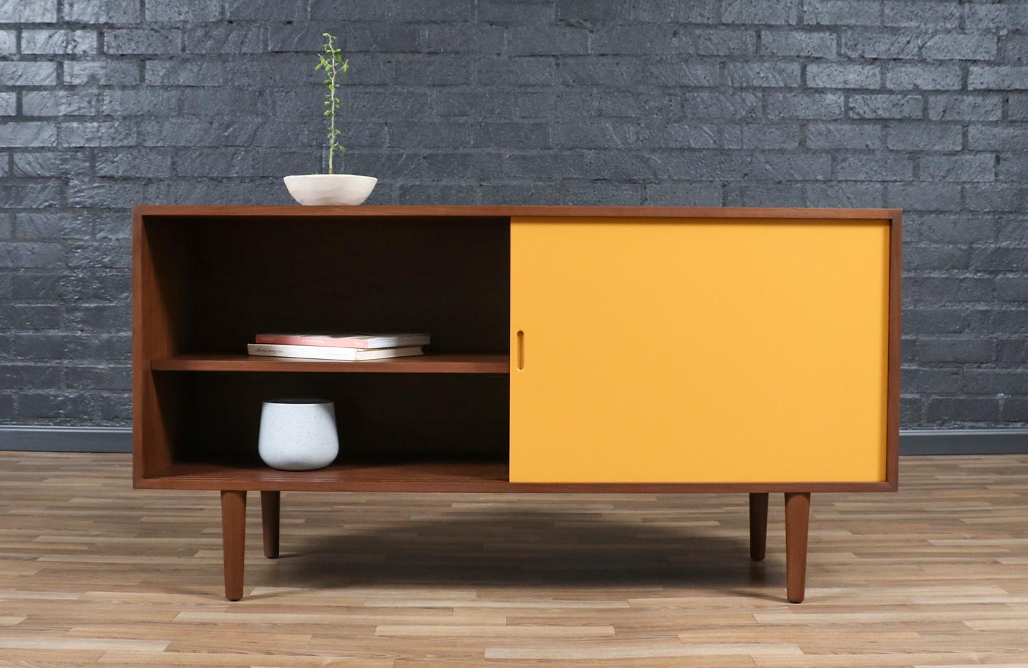 American Custom Made Multi-Color Lacquered Credenza by Danish Modern LA For Sale