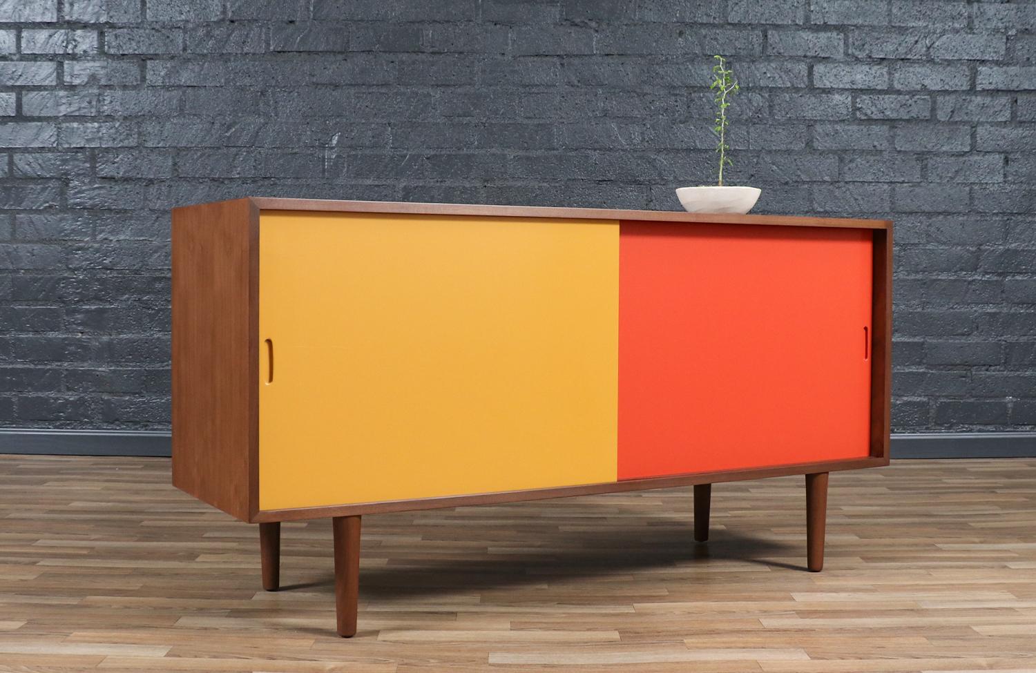 Custom Made Multi-Color Lacquered Credenza by Danish Modern LA In New Condition For Sale In Los Angeles, CA