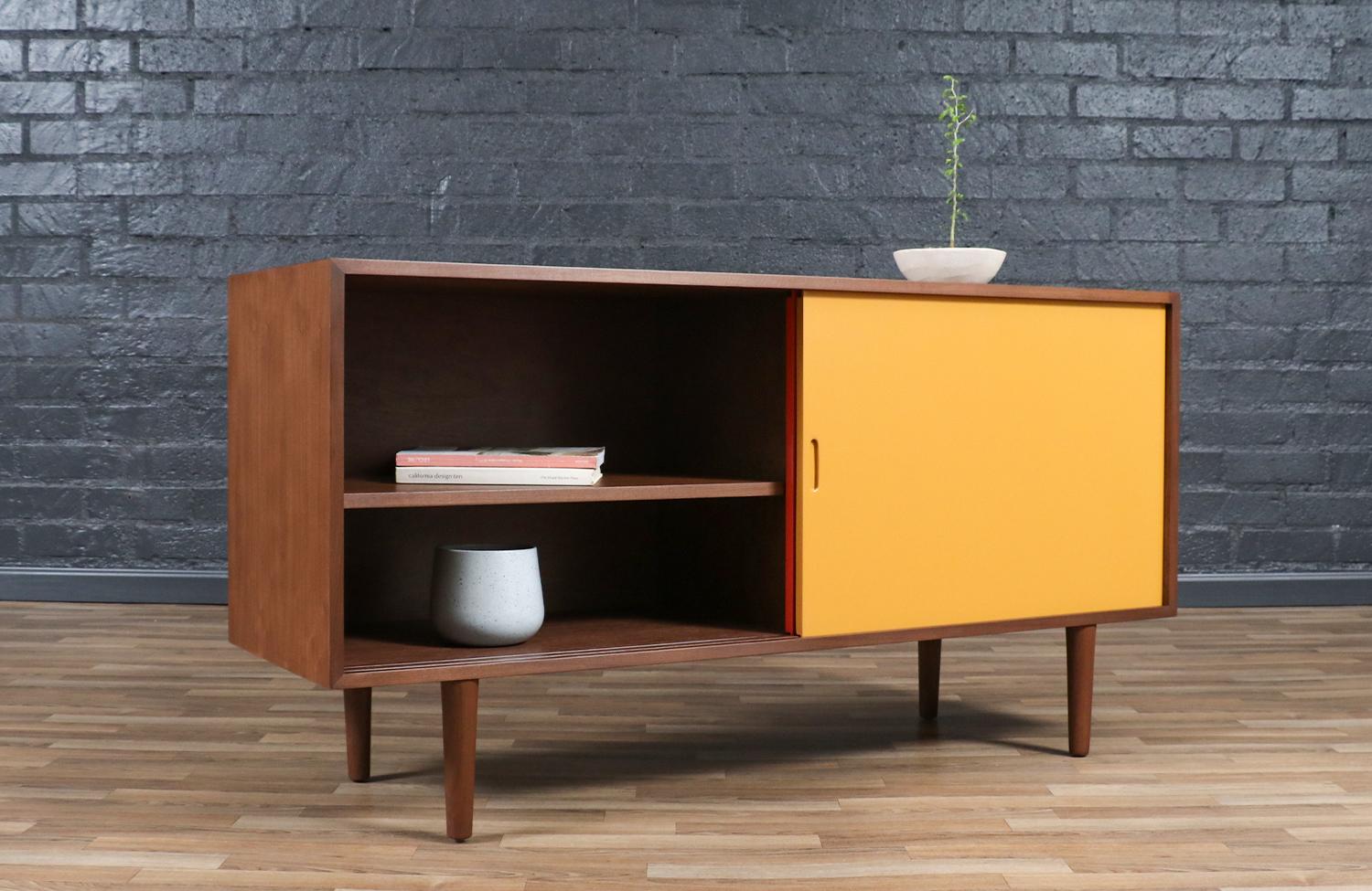 Contemporary Custom Made Multi-Color Lacquered Credenza by Danish Modern LA For Sale