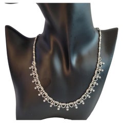 Custom made Necklace in 18K White Gold with Diamonds