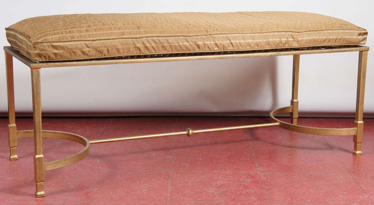 American Custom Made Neoclassical Style Metal Bench or Coffee Table For Sale