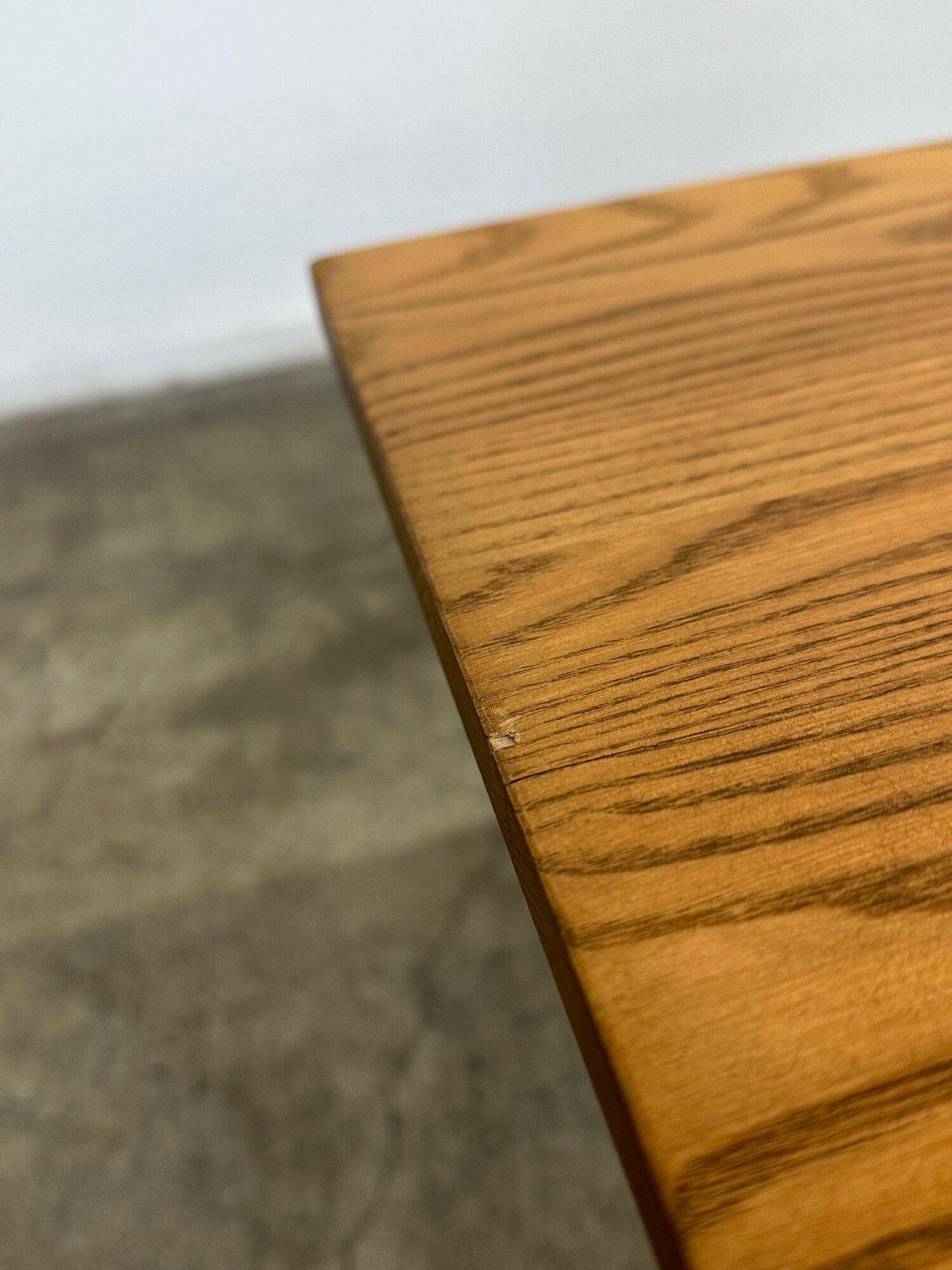 Custom Made Oak “Zigzag” Bench For Sale 3