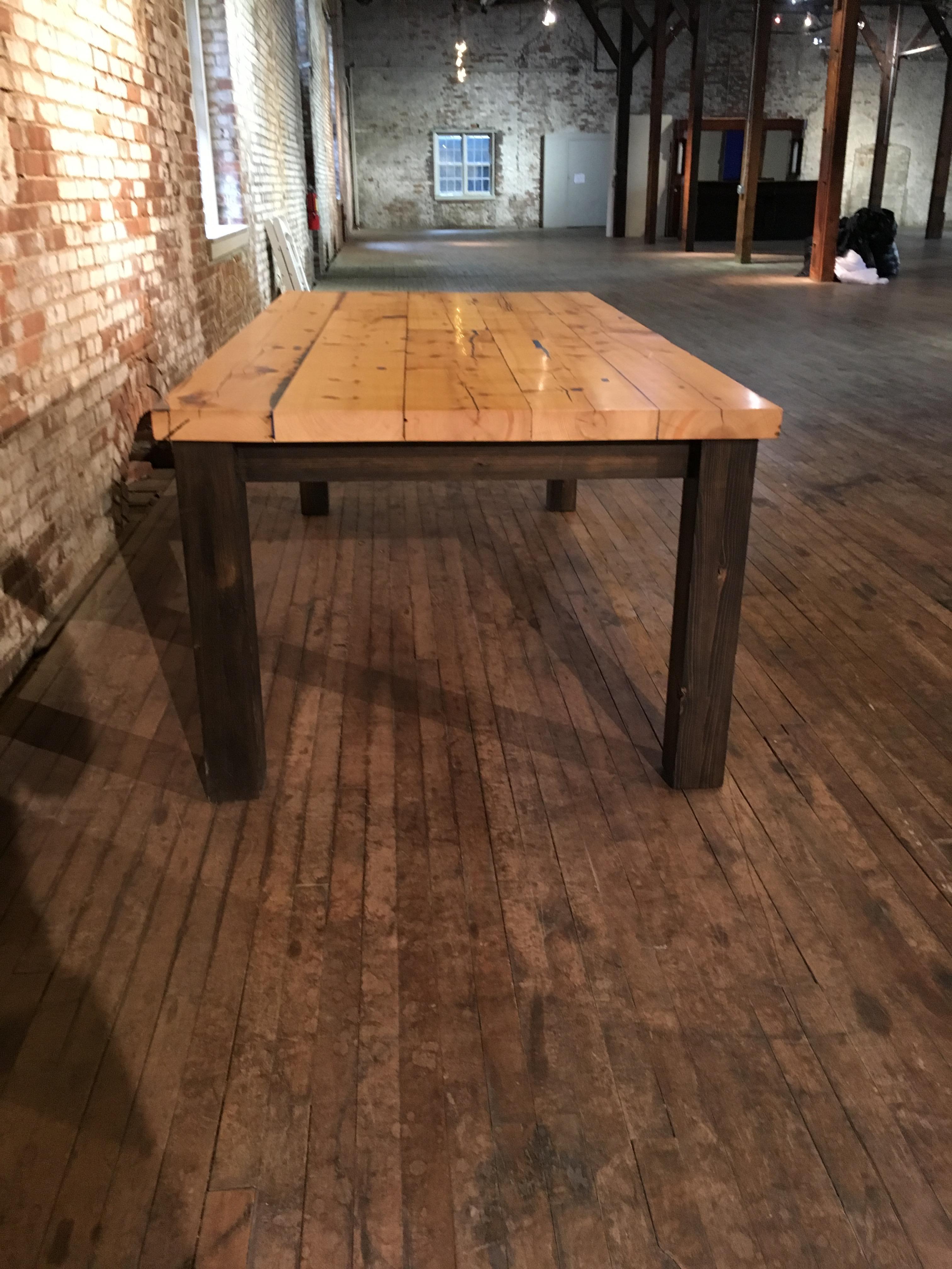 American Custom Made Old Growth Hemlock Farm Table