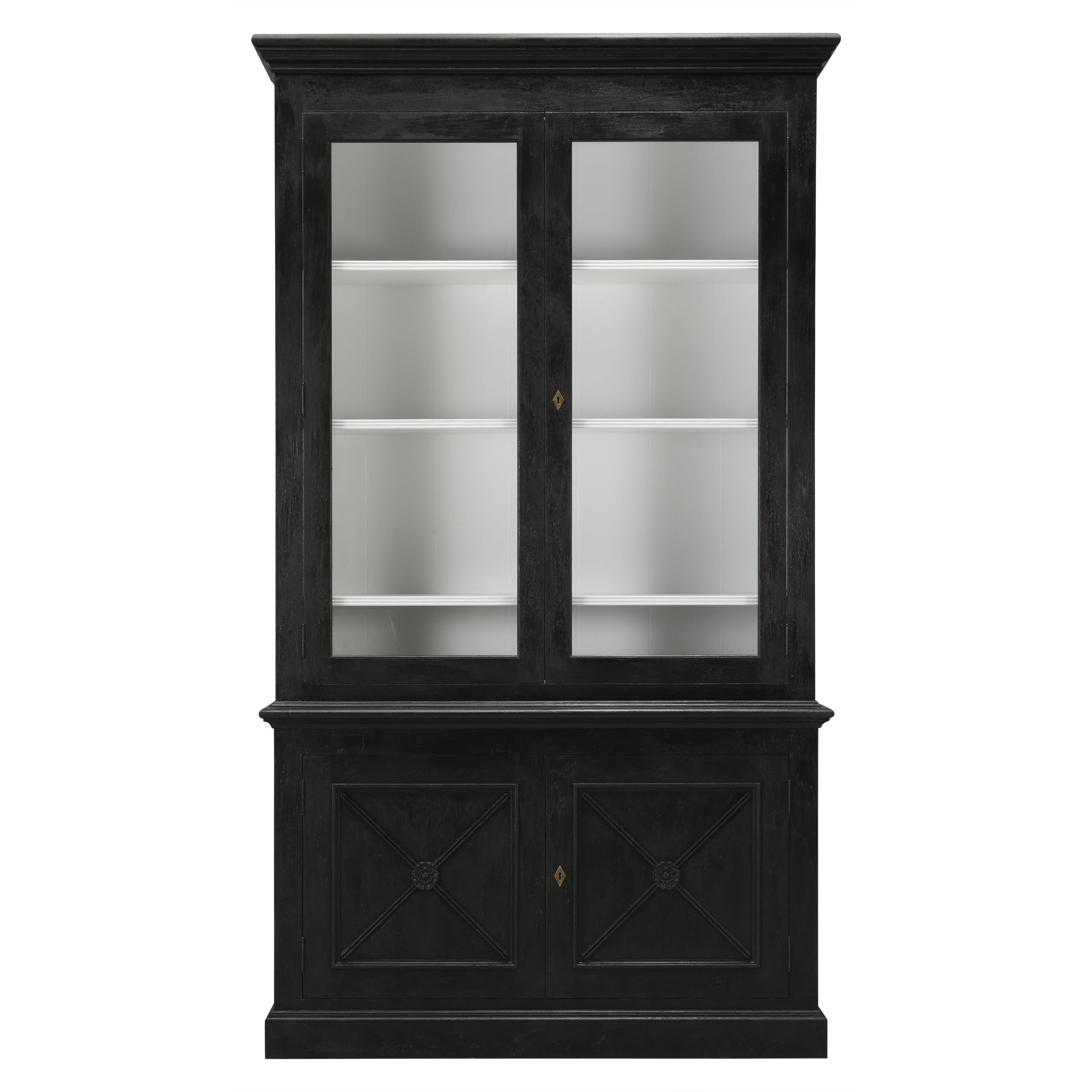 Custom Made Old Plank Directoire Style Bookcase in Stock Floor Model Reduced