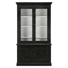 Custom Made Old Plank Directoire Style Bookcase in Stock Floor Model Reduced