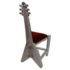 Retro Custom Made One of a Kind Aluminum Guitar Chair