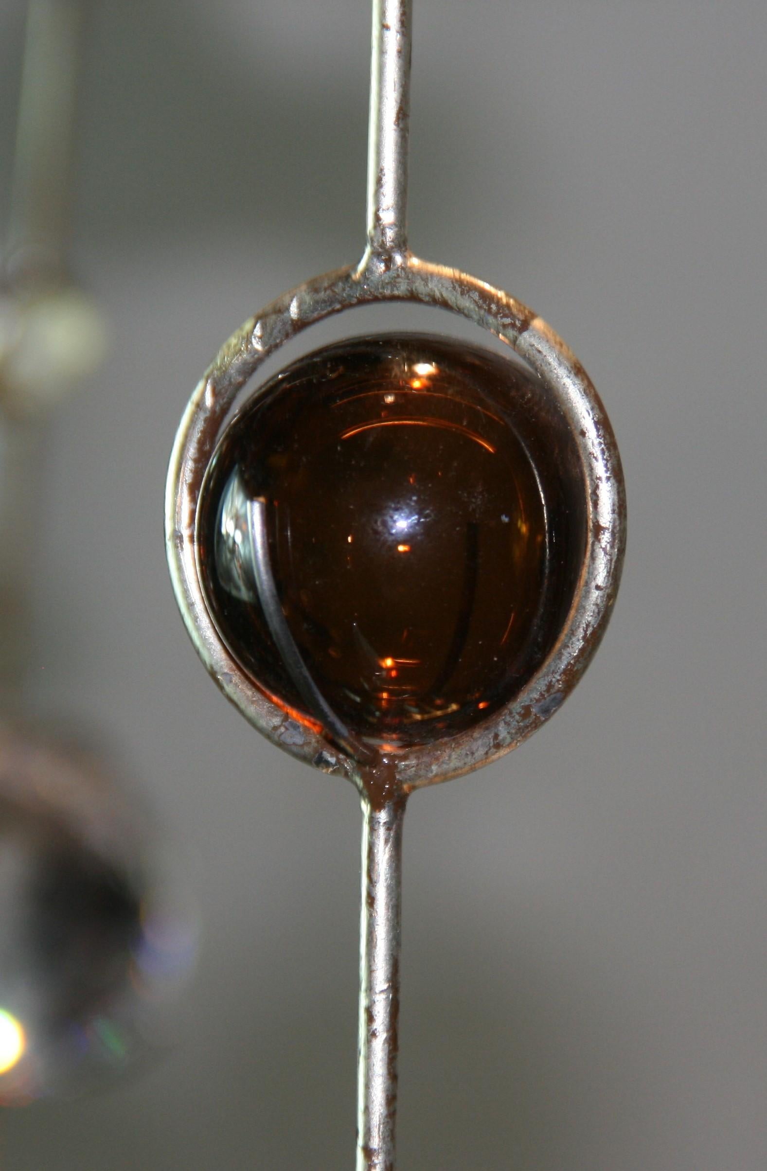 Custom Made One of a Kind Planetary Crystal Chandelier For Sale 10