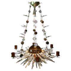 CUSTOM MADE - Lustre en cristal planétaire unique en son genre