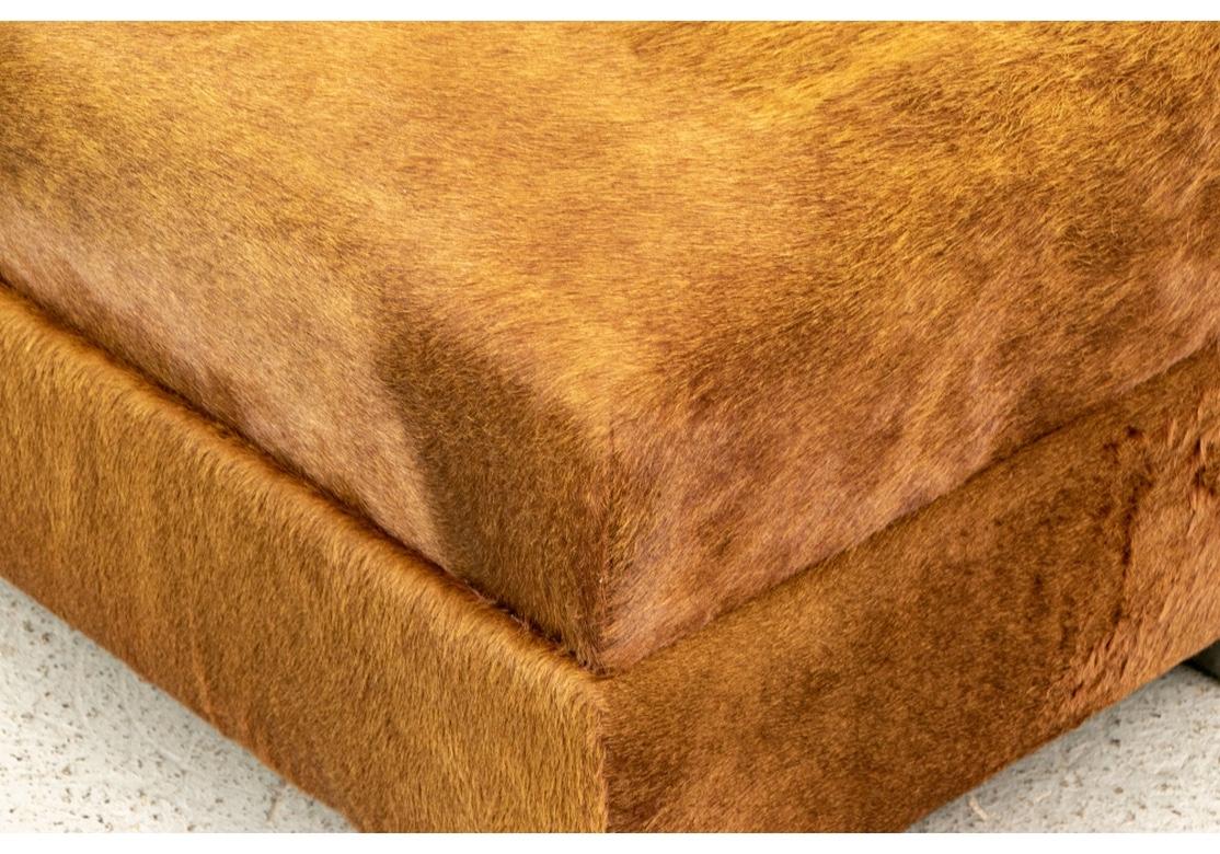 20th Century Custom Made Quality Contemporary Calf Hide  Bench For Sale