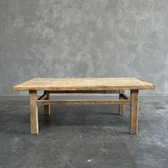 Custom Made Reclaimed Elm Wood Coffee Table