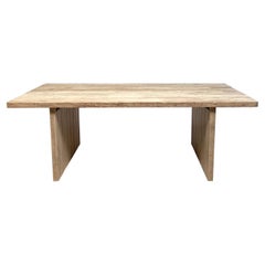 CUSTOM MADE Table de salle à manger en bois d'orme récupéré
