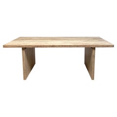 Custom Made Reclaimed Elm Wood Dining Table